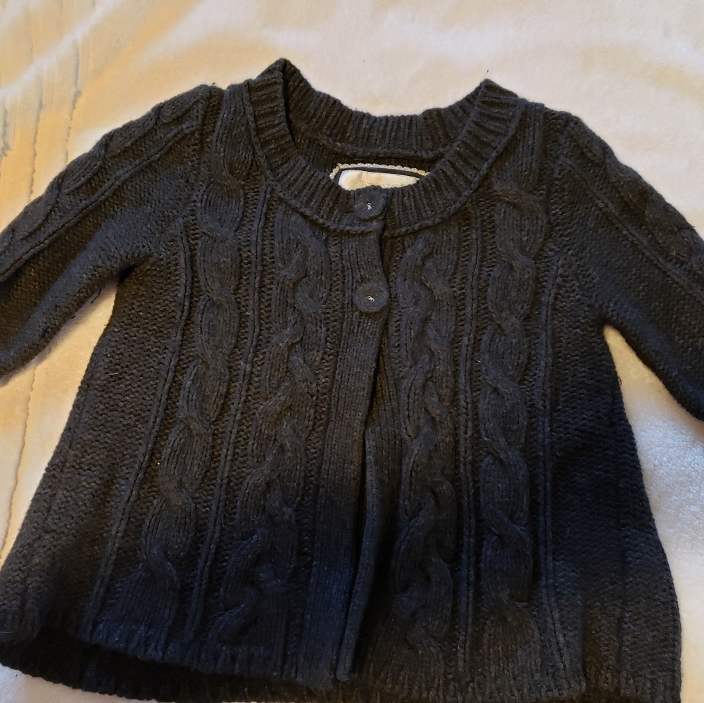 Cropped cardigan sweater